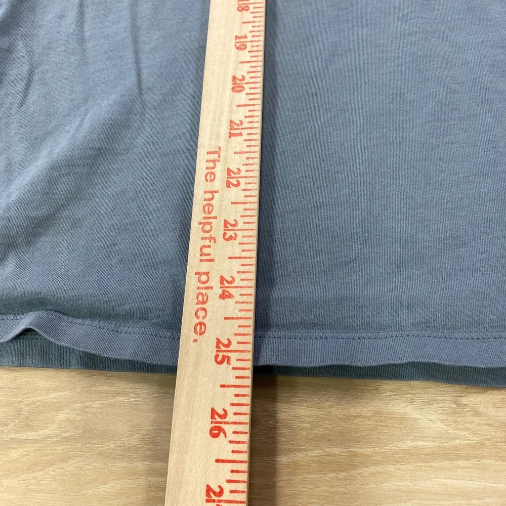 Everlane T-Shirt Men Large Organic Cotton Crew Neck Slate Blue Gray Minimalist - Picture 5 of 9